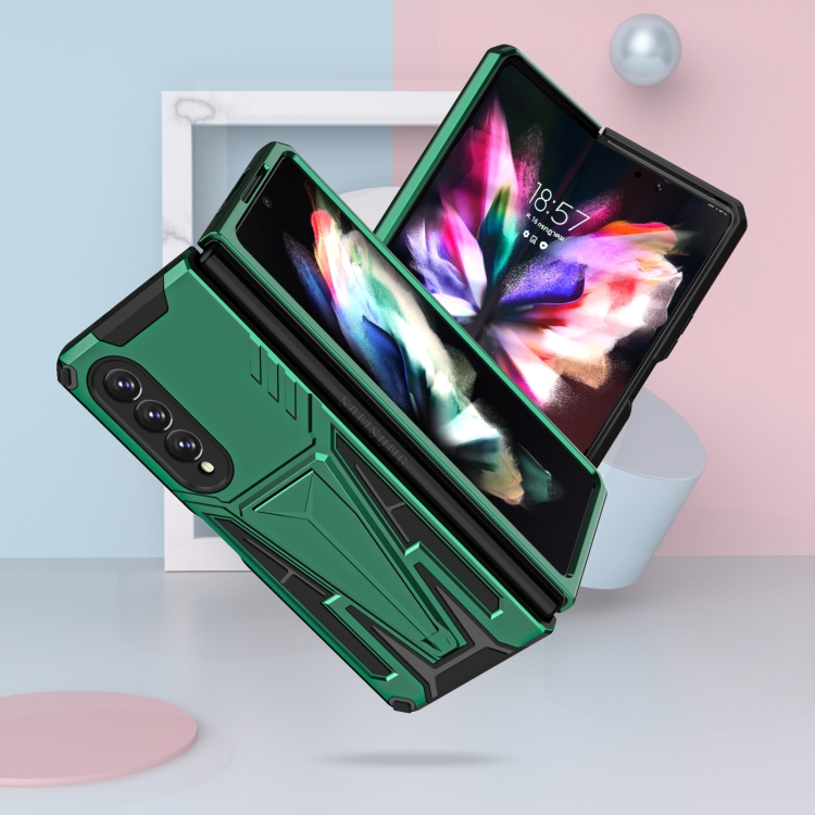 For Samsung Galaxy Z Fold4 5G Super V Armor PC + TPU Phone Case(Dark Green) For Samsung Galaxy Z Fold4 5G Super V Armor PC + TPU Phone Case(Dark Green)