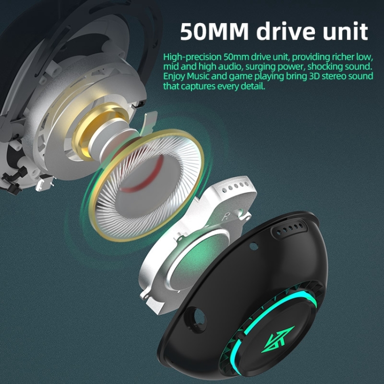KZ-GP20 Bluetooth/2.4G Dual Mode Gaming RGB Lighting Headphones(Black) KZ-GP20 Bluetooth/2.4G Dual Mode Gaming RGB Lighting Headphones(Black)
