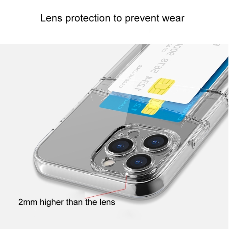For iPhone 14 Plus Dual Card TPU Phone Case (Transparent) For iPhone 14 Plus Dual Card TPU Phone Case (Transparent)