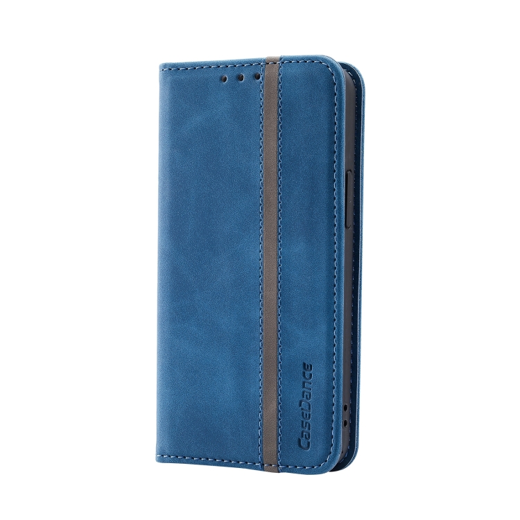 For iPhone 14 Splicing Skin Feel Magnetic Leather Phone Case (Blue) For iPhone 14 Splicing Skin Feel Magnetic Leather Phone Case (Blue)