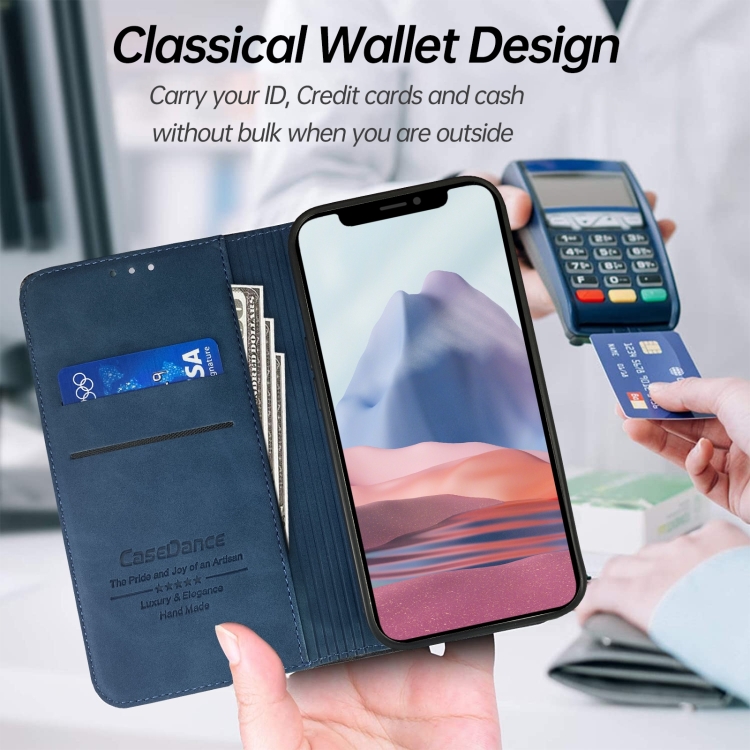 For iPhone 14 Splicing Skin Feel Magnetic Leather Phone Case (Blue) For iPhone 14 Splicing Skin Feel Magnetic Leather Phone Case (Blue)