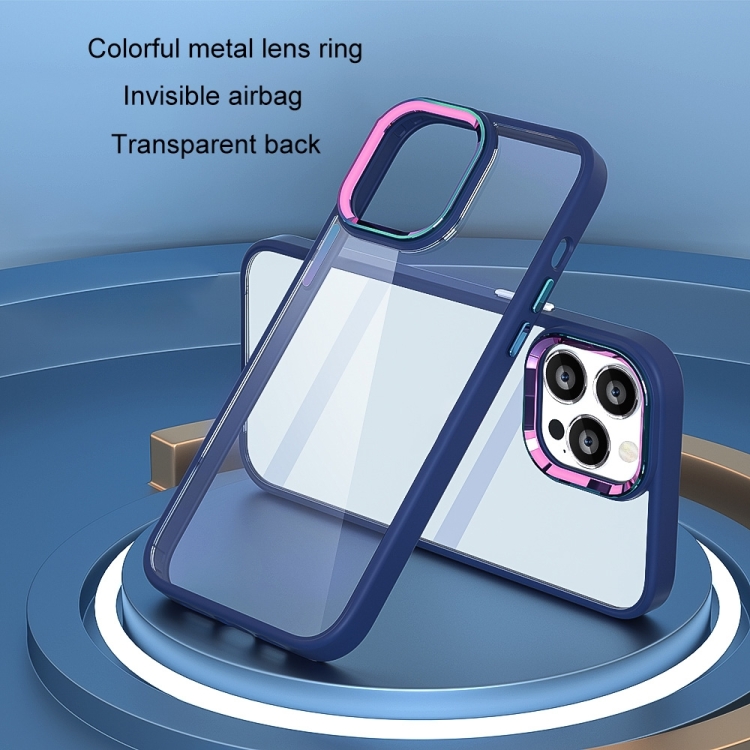For iPhone 14 Plus Colorful Metal Lens Ring Phone Case (Purple) For iPhone 14 Plus Colorful Metal Lens Ring Phone Case (Purple)