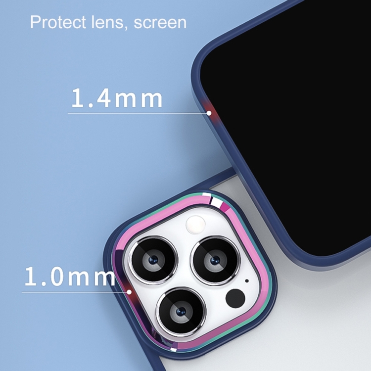 For iPhone 14 Plus Colorful Metal Lens Ring Phone Case (Purple) For iPhone 14 Plus Colorful Metal Lens Ring Phone Case (Purple)