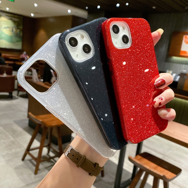 For iPhone 14 Pro TPU Glitter All-inclusive Shockproof Protective Phone Case(Silver)