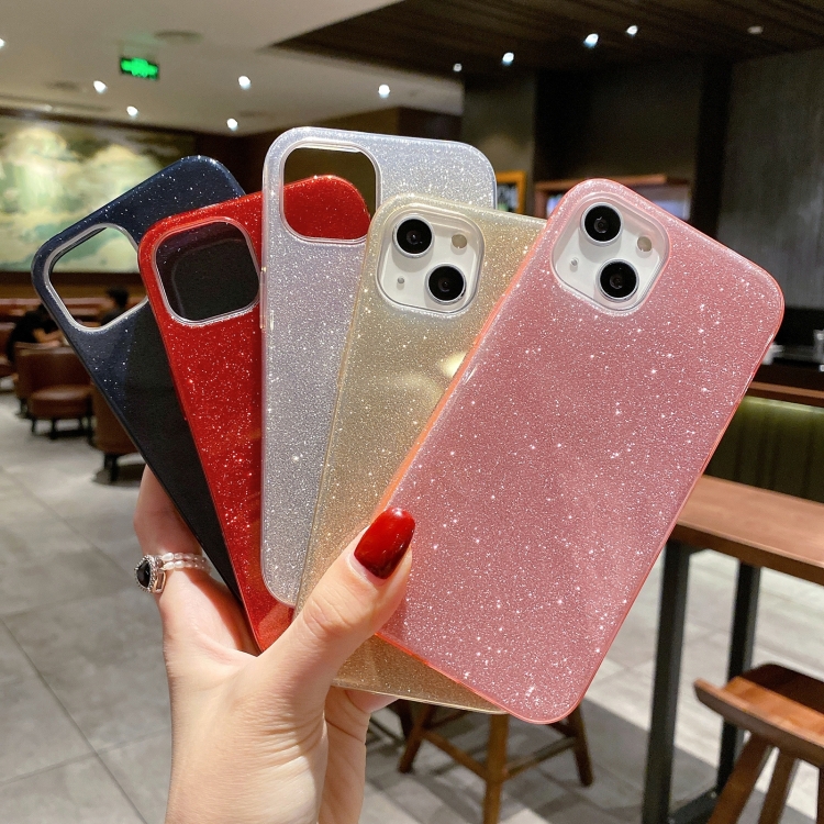 For iPhone 14 Pro TPU Glitter All-inclusive Shockproof Protective Phone Case(Silver)