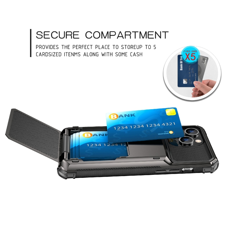 For iPhone 14 Pro Scratch-Resistant Shockproof Heavy Duty Rugged Armor Protective Case with Card Slot(White) For iPhone 14 Pro Scratch-Resistant Shockproof Heavy Duty Rugged Armor Protective Case with Card Slot(White)