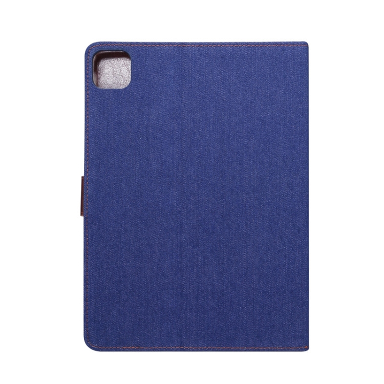For iPad Pro 11 inch 2020 / 2021 PC + Left And Right Denim Leather Tablet Case Wallet Card Holder With Dormancy(Navy Blue) For iPad Pro 11 inch 2020 / 2021 PC + Left And Right Denim Leather Tablet Case Wallet Card Holder With Dormancy(Navy Blue)