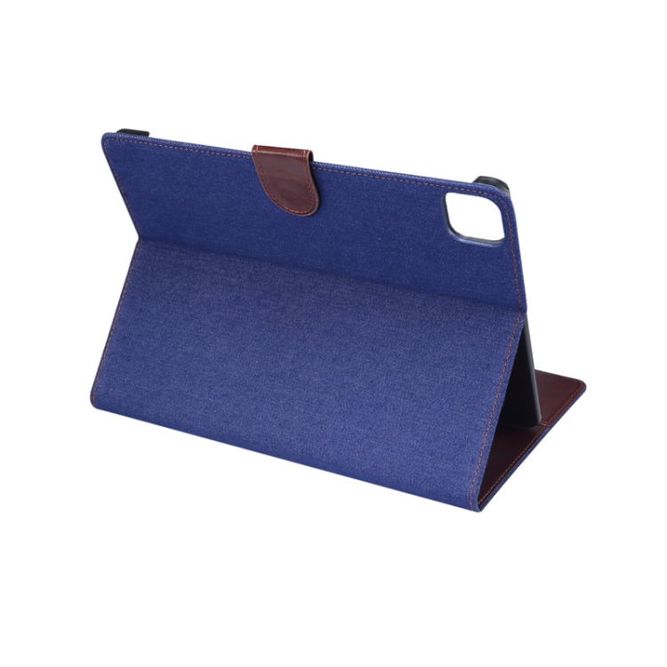 For iPad Pro 11 inch 2020 / 2021 PC + Left And Right Denim Leather Tablet Case Wallet Card Holder With Dormancy(Navy Blue) For iPad Pro 11 inch 2020 / 2021 PC + Left And Right Denim Leather Tablet Case Wallet Card Holder With Dormancy(Navy Blue)