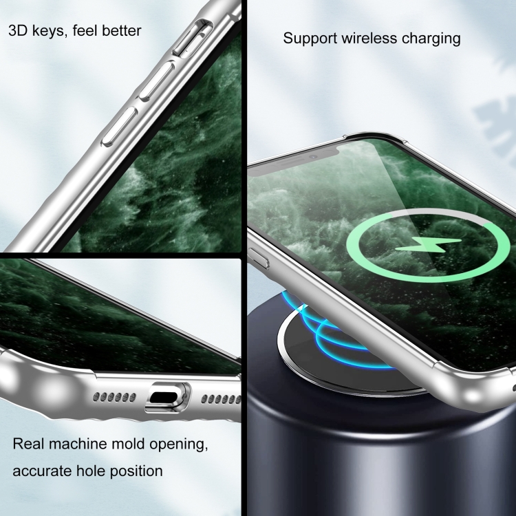 For iPhone 14 Wave Electroplating TPU Phone Case (Matte Silver) For iPhone 14 Wave Electroplating TPU Phone Case (Matte Silver)