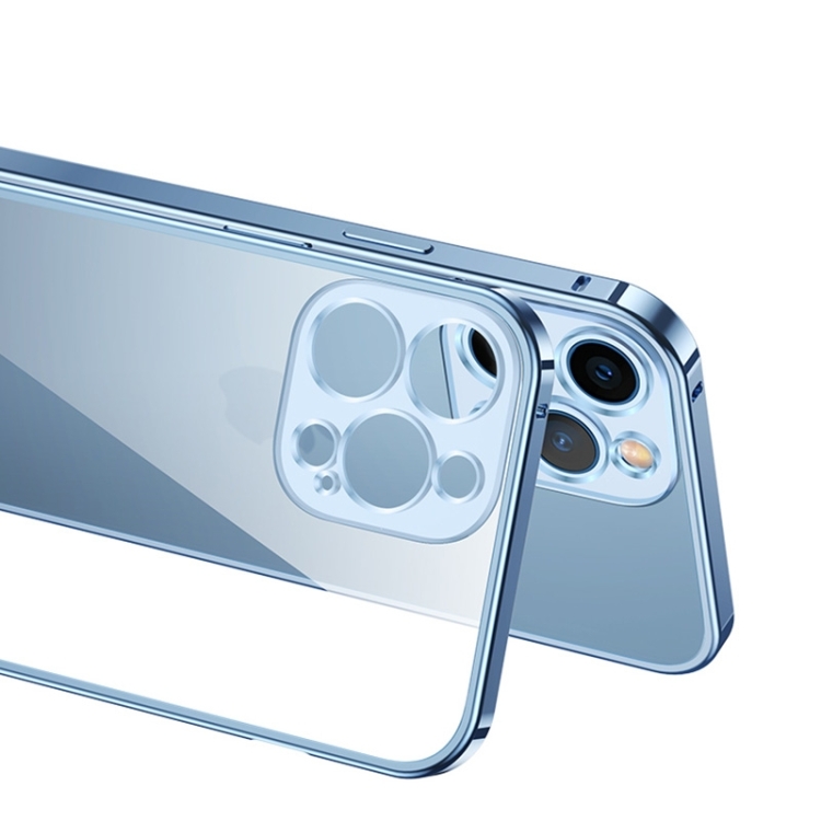 For iPhone 14 Metal Frame HD Transparent Phone Case (Gold) For iPhone 14 Metal Frame HD Transparent Phone Case (Gold)
