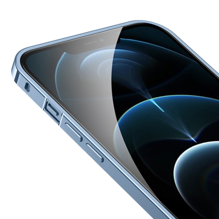 Funda de cristal esmerilado nanoglass de lujo para iPhone 14 15 Pro Max  Color Blue Sierra 14 Plus