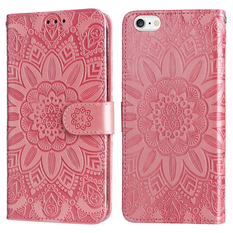 For iPhone SE 2022 / SE 2020 / 8 / 7 Embossed Sunflower Leather Phone Case(Pink) For iPhone SE 2022 / SE 2020 / 8 / 7 Embossed Sunflower Leather Phone Case(Pink)