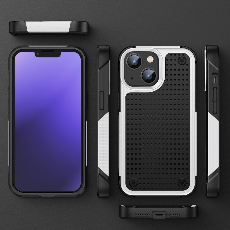 For iPhone 14 PC + TPU Shockproof Protective Phone Case (White+Black) For iPhone 14 PC + TPU Shockproof Protective Phone Case (White+Black)