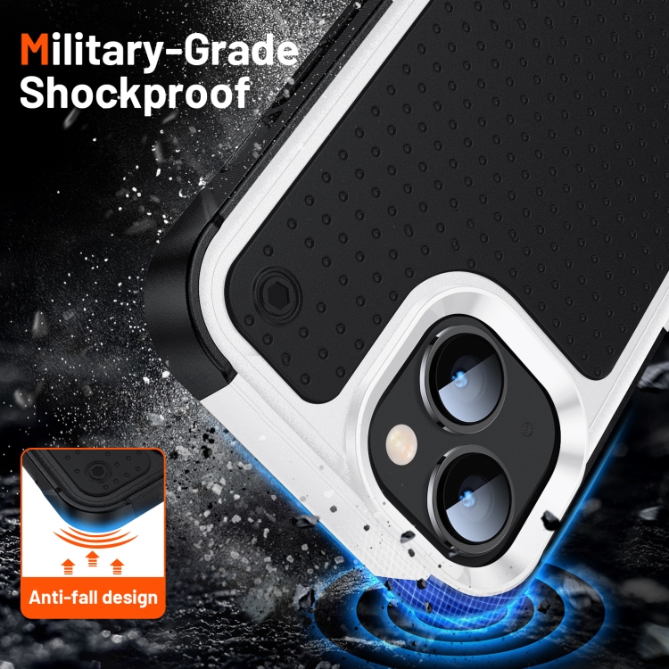 For iPhone 14 PC + TPU Shockproof Protective Phone Case (White+Black) For iPhone 14 PC + TPU Shockproof Protective Phone Case (White+Black)