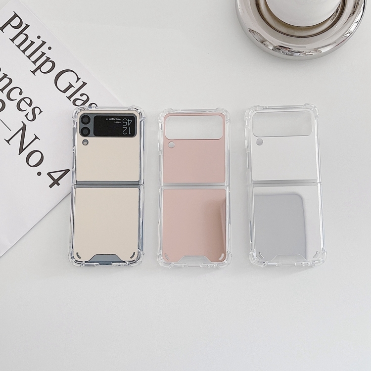For Samsung Galaxy Z Flip4 Mirror Shockproof TPU Phone Case(Rose Pink) For Samsung Galaxy Z Flip4 Mirror Shockproof TPU Phone Case(Rose Pink)
