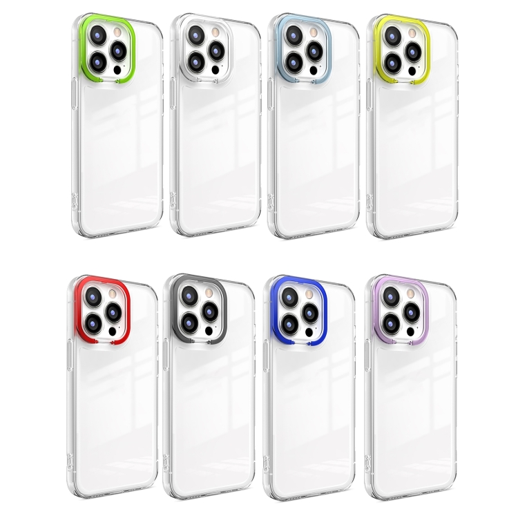 For iPhone 14 Plus Transparent Invisible Bracket Shockproof Phone Case (Blue) For iPhone 14 Plus Transparent Invisible Bracket Shockproof Phone Case (Blue)