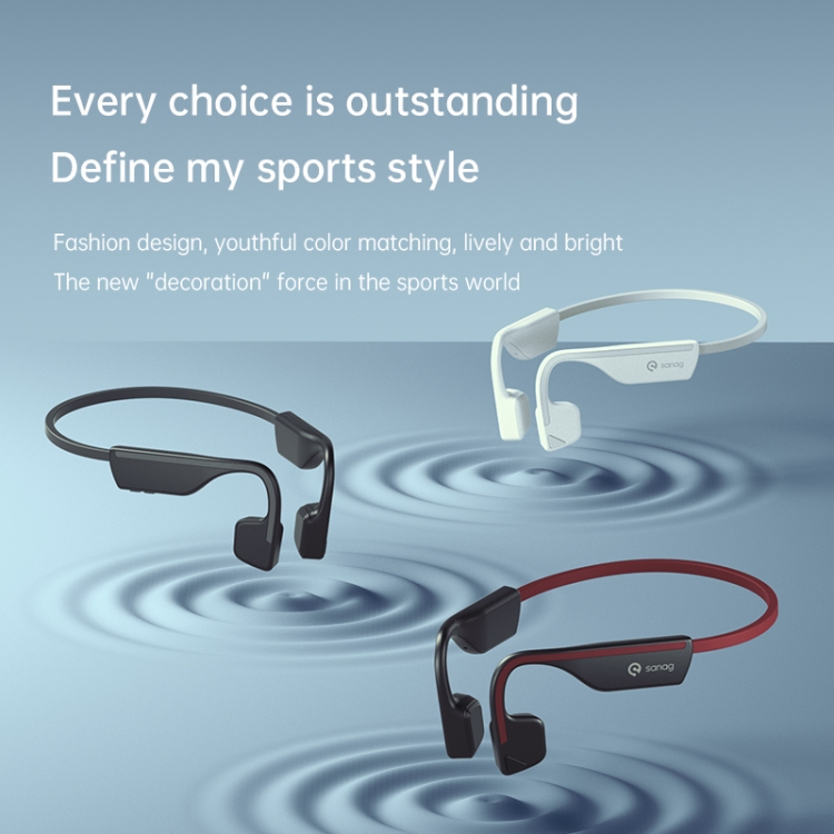 Sanag A11S Bone Conduction Second-generation Air Conduction Headphones(White Grey) Sanag A11S Bone Conduction Second-generation Air Conduction Headphones(White Grey)