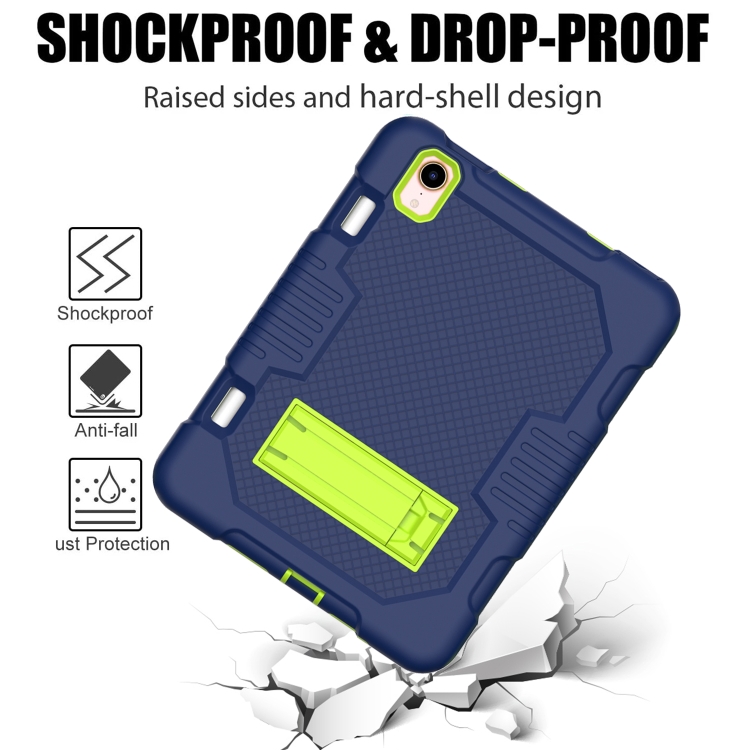 For iPad mini 2024 /mini 6 Contrast Color Robot Shockproof Silicone + PC Tablet Case(Navy Blue Yellow Green) For iPad mini 2024 /mini 6 Contrast Color Robot Shockproof Silicone + PC Tablet Case(Navy Blue Yellow Green)