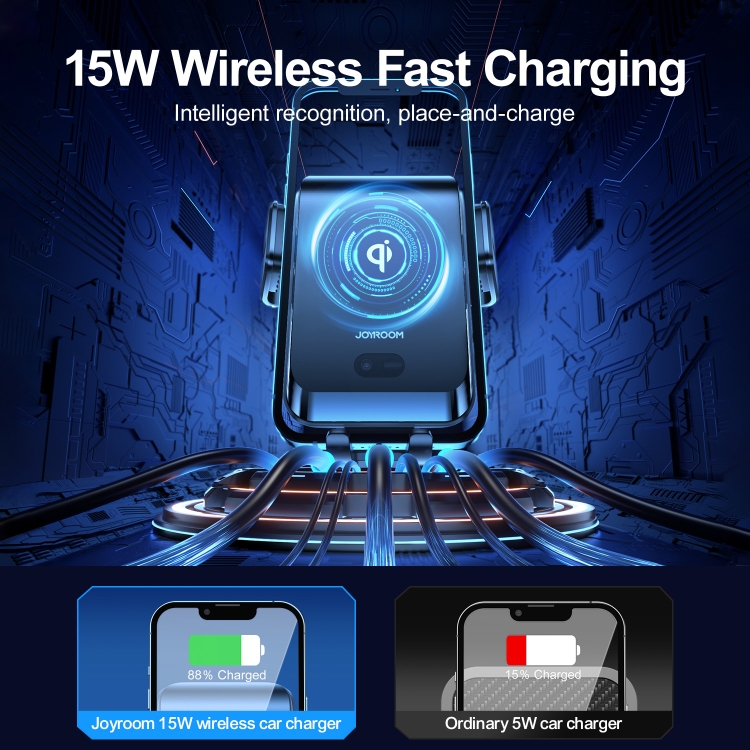 JOYROOM JR-ZS214 15W Infrared Induction Wireless Charging Air Outlet Car Holder(Black) JOYROOM JR-ZS214 15W Infrared Induction Wireless Charging Air Outlet Car Holder(Black)