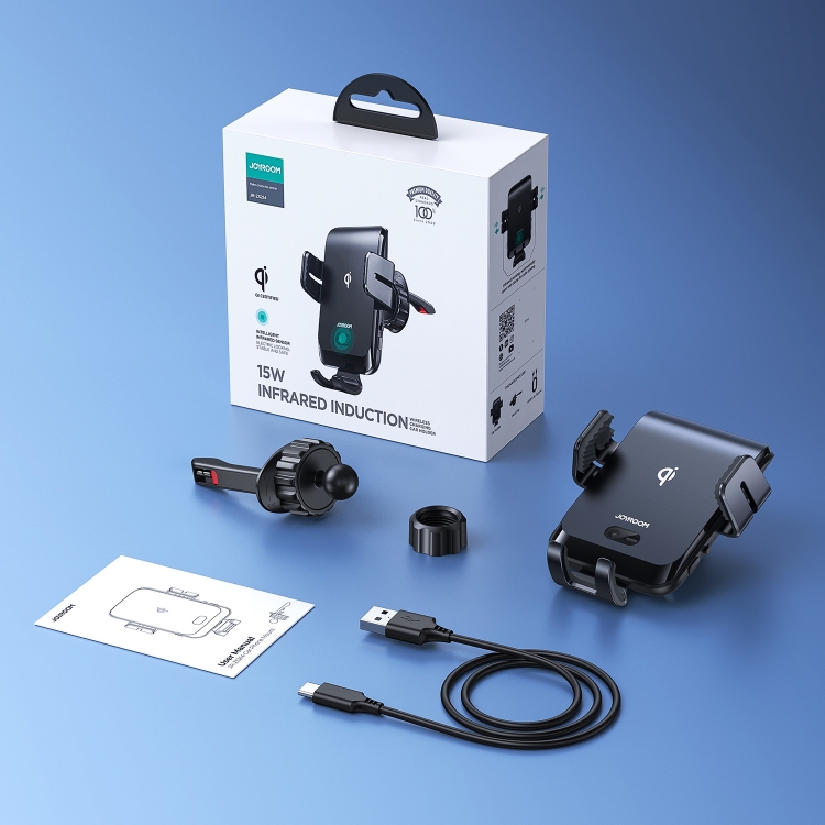 JOYROOM JR-ZS214 15W Infrared Induction Wireless Charging Air Outlet Car Holder(Black) JOYROOM JR-ZS214 15W Infrared Induction Wireless Charging Air Outlet Car Holder(Black)