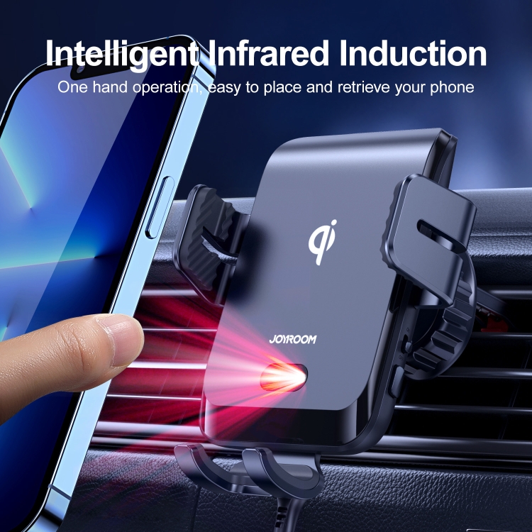 JOYROOM JR-ZS214 15W Infrared Induction Wireless Charging Air Outlet Car Holder(Black) JOYROOM JR-ZS214 15W Infrared Induction Wireless Charging Air Outlet Car Holder(Black)