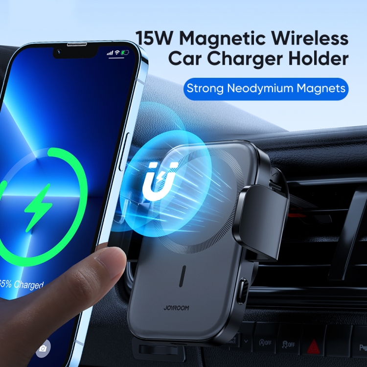 JOYROOM JR-ZS295 15W Mechanical Magnetic Wireless Charger Dashboard Car Holder(Black) JOYROOM JR-ZS295 15W Mechanical Magnetic Wireless Charger Dashboard Car Holder(Black)