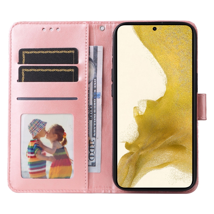 For Samsung Galaxy S22 5G Embossed Sunflower Leather Phone Case(Pink) For Samsung Galaxy S22 5G Embossed Sunflower Leather Phone Case(Pink)