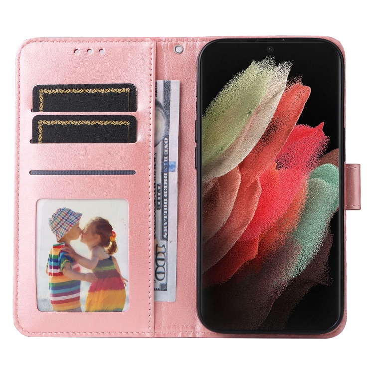 For Samsung Galaxy S21 Ultra 5G Embossed Sunflower Leather Phone Case(Pink) For Samsung Galaxy S21 Ultra 5G Embossed Sunflower Leather Phone Case(Pink)