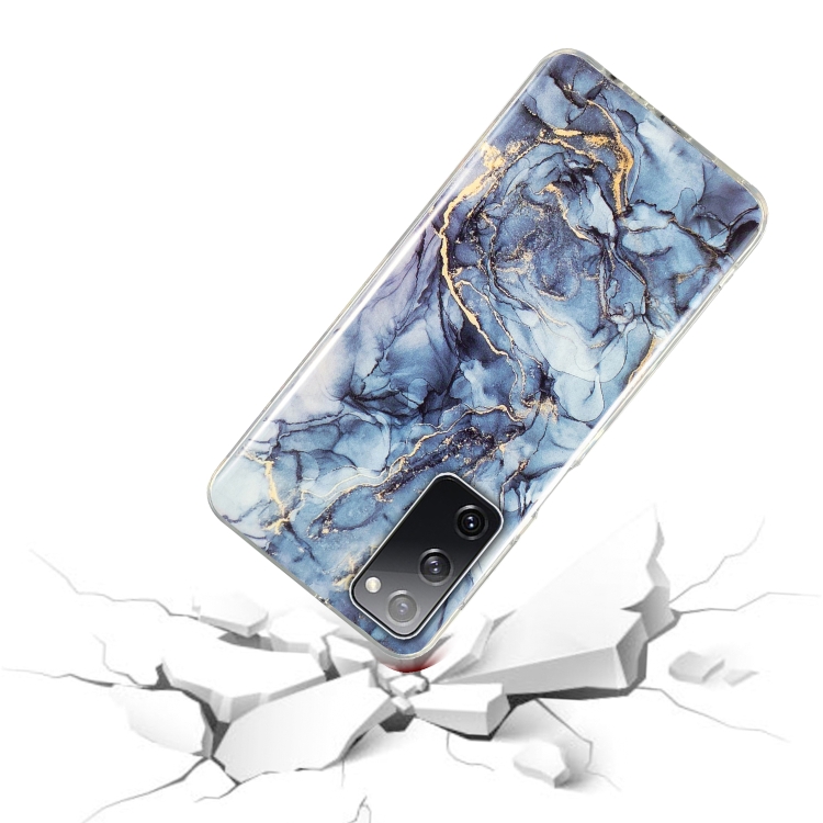 For Samsung Galaxy S20 FE 5G IMD Marble Pattern TPU Phone Case(Grey)