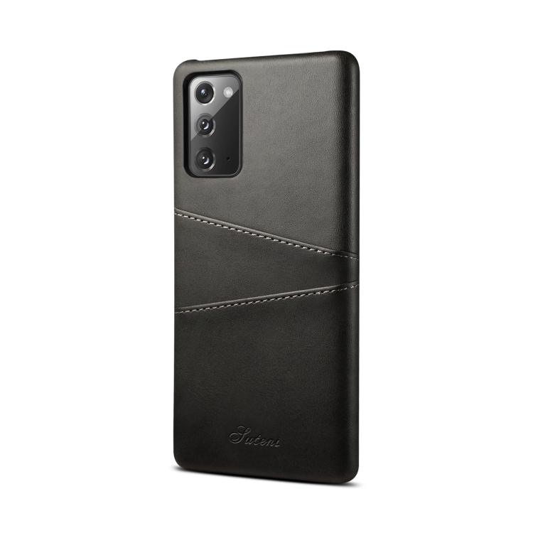 For Samsung Galaxy Note20 Calf Texture Back Protective Phone Case with Card Slots(Black) For Samsung Galaxy Note20 Calf Texture Back Protective Phone Case with Card Slots(Black)