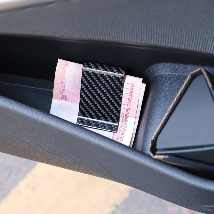 Auto Kohlefaser Kartenhalter Brieftasche Kreditkartenclip (Matt)