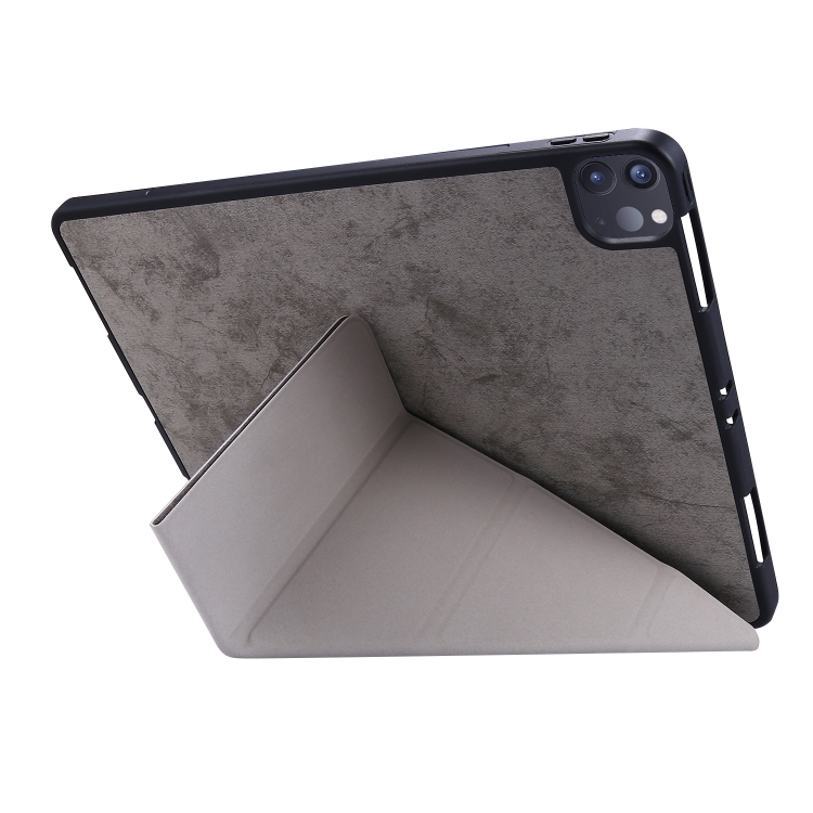For iPad Pro 11 inch 2020 Marble Style Cloth Texture Horizontal Deformation Flip Leather Tablet Case with Holder & Pen Slot(Grey) For iPad Pro 11 inch 2020 Marble Style Cloth Texture Horizontal Deformation Flip Leather Tablet Case with Holder & Pen Slot(Grey)