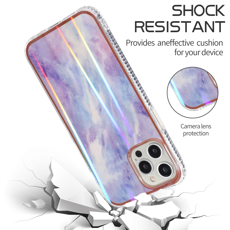 For iPhone 14 Plus Aurora Cloud Electroplating Gold Edge Double-sided IMD Pattern TPU Case (Rainbow) For iPhone 14 Plus Aurora Cloud Electroplating Gold Edge Double-sided IMD Pattern TPU Case (Rainbow)