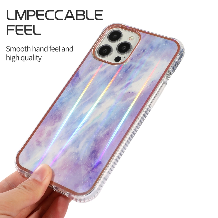 For iPhone 14 Plus Aurora Cloud Electroplating Gold Edge Double-sided IMD Pattern TPU Case (Rainbow) For iPhone 14 Plus Aurora Cloud Electroplating Gold Edge Double-sided IMD Pattern TPU Case (Rainbow)