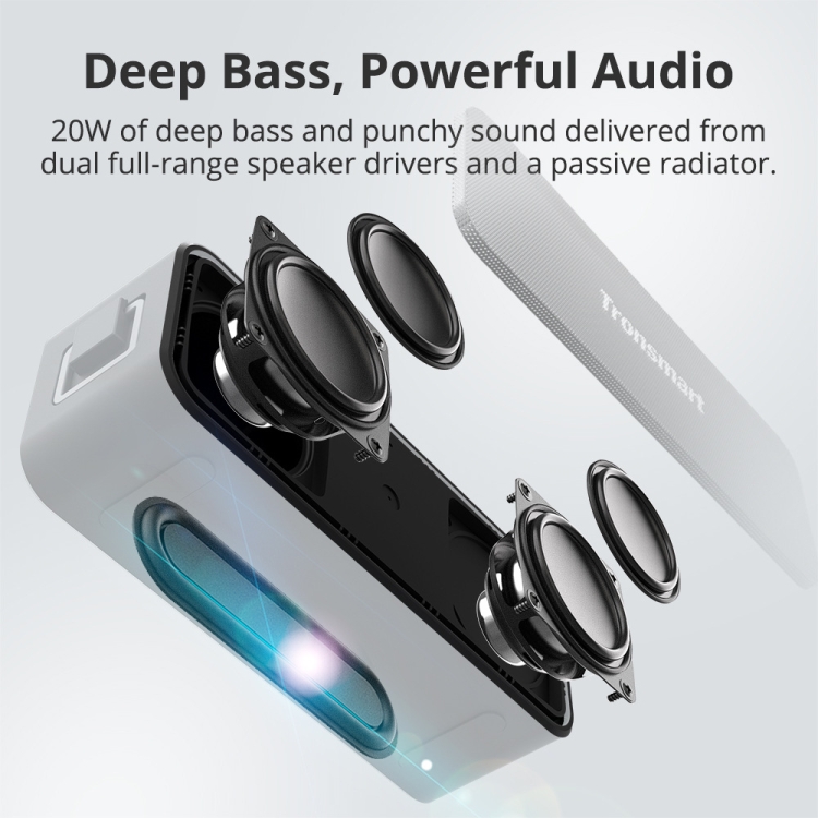 Tronsmart T2 Plus Portable Outdoor Bluetooth 5.0 20W IPX7 NFC Speaker Tronsmart T2 Plus Portable Outdoor Bluetooth 5.0 20W IPX7 NFC Speaker