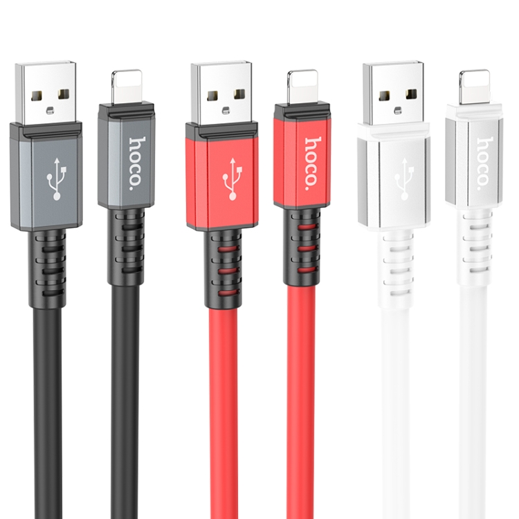 hoco X85 2.4A USB to 8 Pin Strength Charging Data Cable,Length:1m(Black) hoco X85 2.4A USB to 8 Pin Strength Charging Data Cable,Length:1m(Black)
