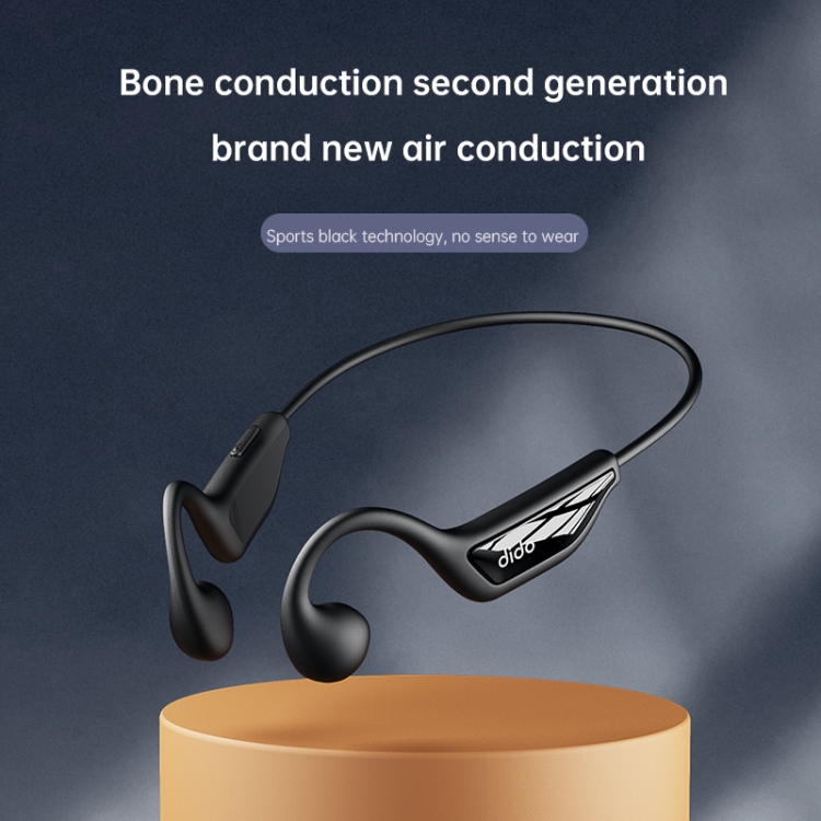Dido W11S Bone Conduction Waterproof Wireless Bluetooth Sports Earphone(Black)