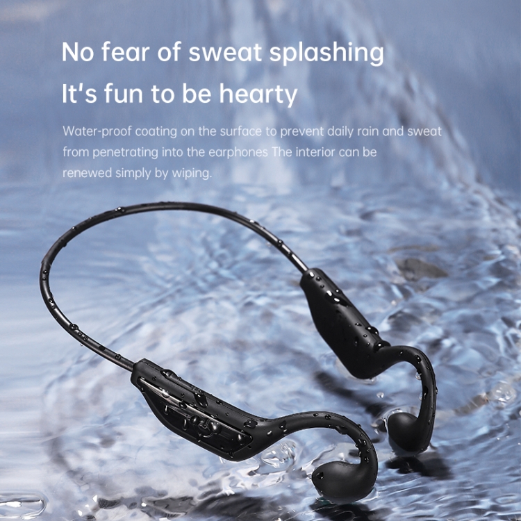 Dido W11S Bone Conduction Waterproof Wireless Bluetooth Sports Earphone(Black)
