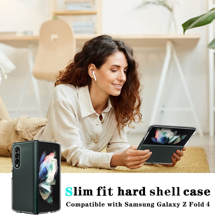 For Samsung Galaxy Z Fold4 PC + TPU Transparent Protective Phone Case(Transparent)