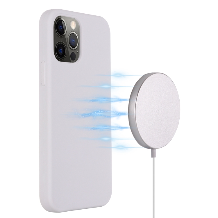 For iPhone 14 Pro Shockproof Silicone Magsafe Case(White) For iPhone 14 Pro Shockproof Silicone Magsafe Case(White)