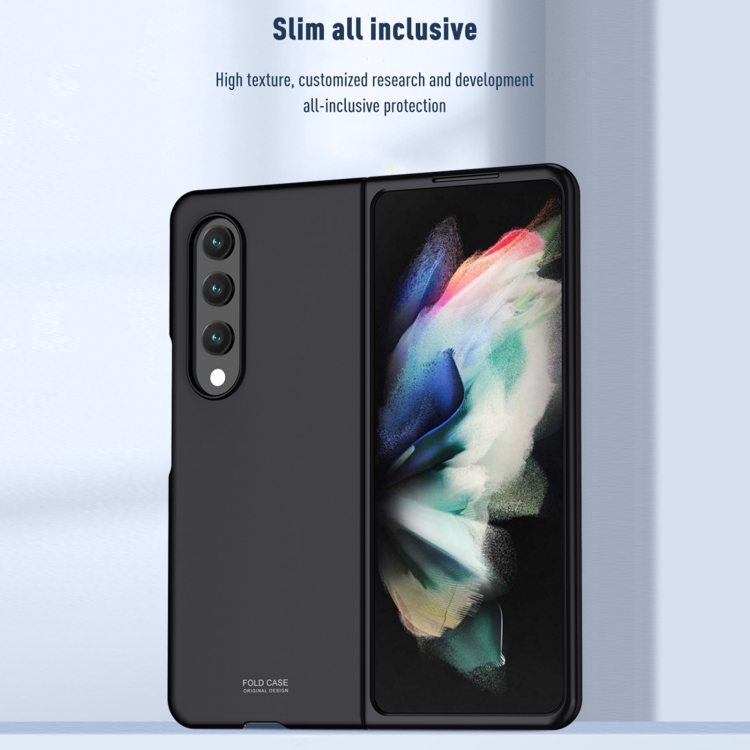For Samsung Galaxy Z Fold4 Skin Feel Breathable Shockproof Phone Case(Black) For Samsung Galaxy Z Fold4 Skin Feel Breathable Shockproof Phone Case(Black)