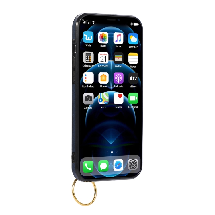 For iPhone 14 Wristband Wallet Leather Phone Case (Blue) For iPhone 14 Wristband Wallet Leather Phone Case (Blue)