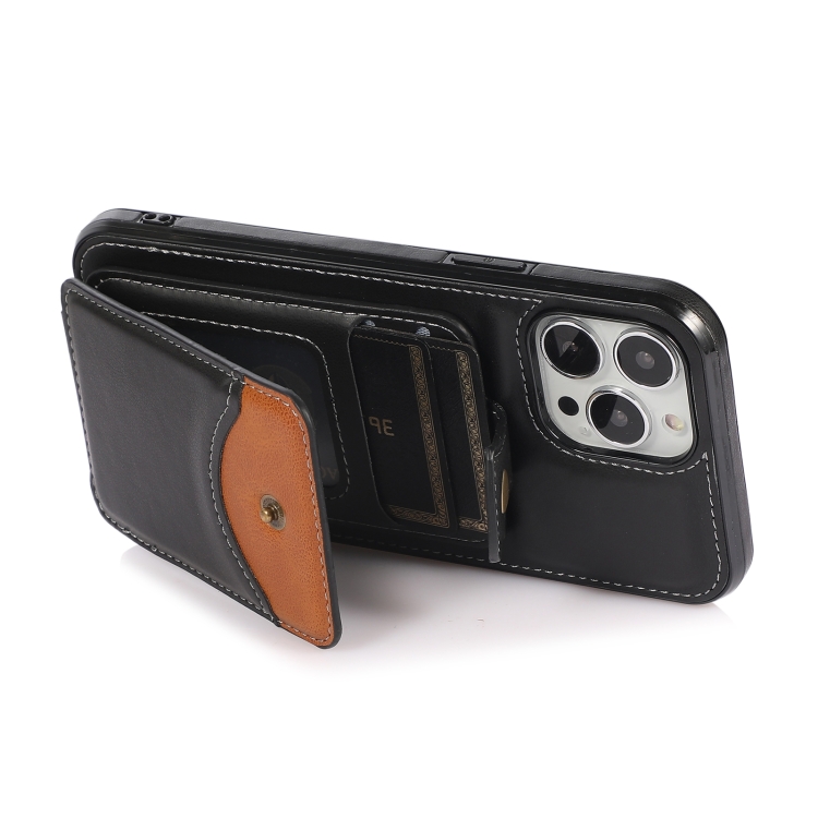For iPhone 14 Soft Skin Wallet Bag Phone Case (Black) For iPhone 14 Soft Skin Wallet Bag Phone Case (Black)