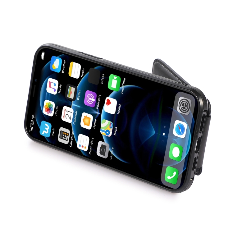 For iPhone 14 Soft Skin Wallet Bag Phone Case (Black) For iPhone 14 Soft Skin Wallet Bag Phone Case (Black)