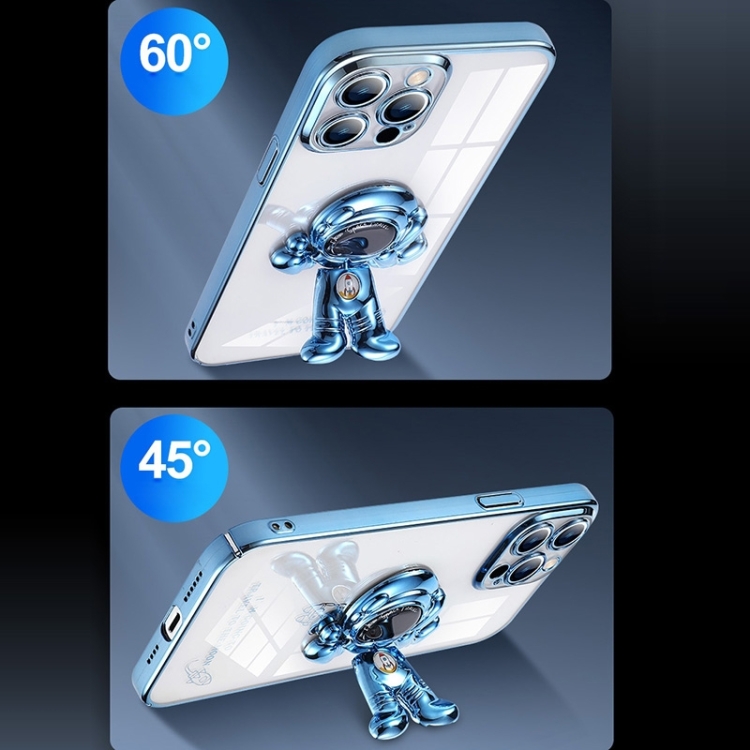 Electroplating PC Astronaut Hidden Phone Sticker Holder(Silver) Electroplating PC Astronaut Hidden Phone Sticker Holder(Silver)