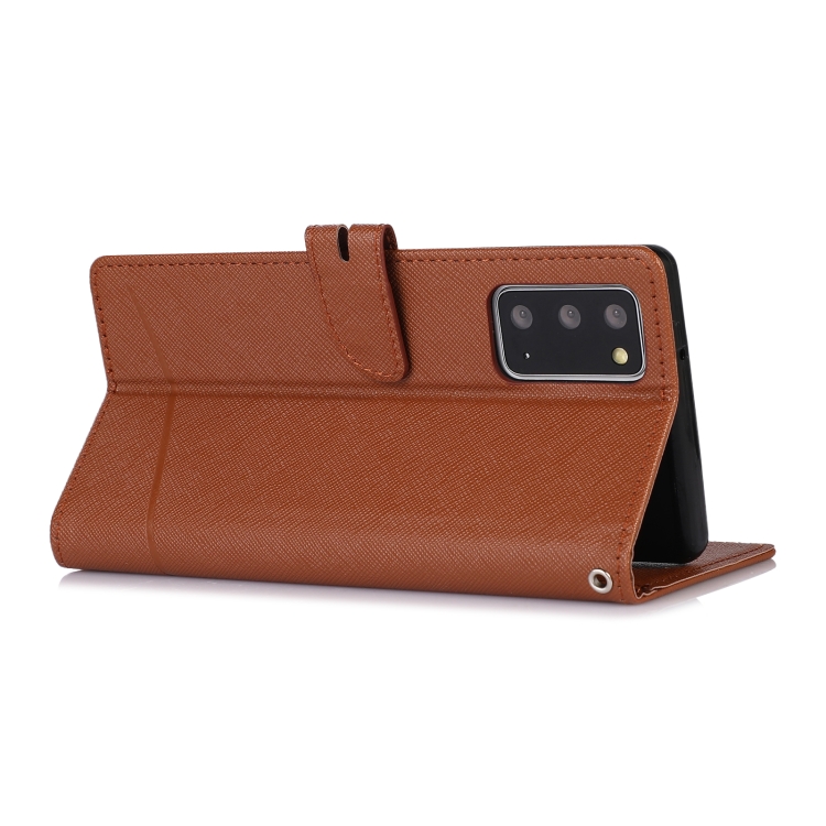 For Samsung Galaxy Note20 Cross Texture Horizontal Flip Leather Phone Case(Brown) For Samsung Galaxy Note20 Cross Texture Horizontal Flip Leather Phone Case(Brown)