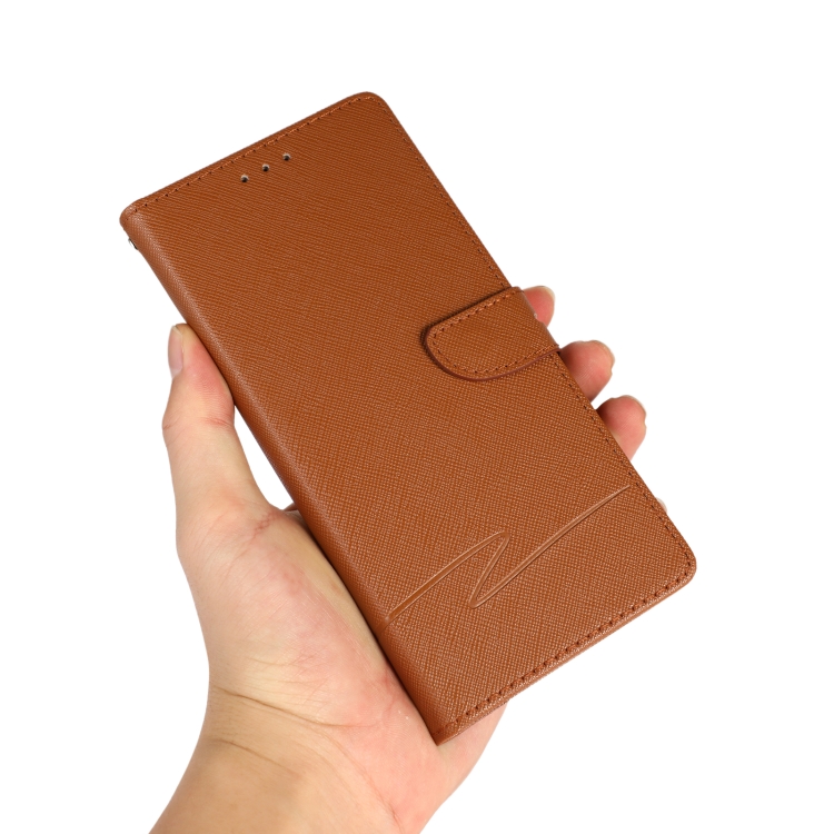 For Samsung Galaxy Note20 Cross Texture Horizontal Flip Leather Phone Case(Brown) For Samsung Galaxy Note20 Cross Texture Horizontal Flip Leather Phone Case(Brown)