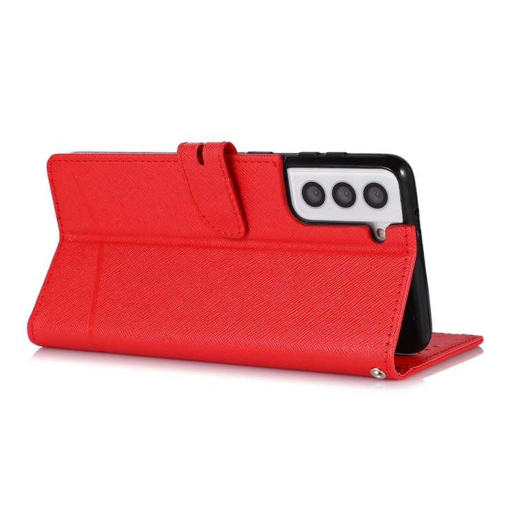 For Samsung Galaxy S21+ 5G Cross Texture Horizontal Flip Leather Phone Case(Red) For Samsung Galaxy S21+ 5G Cross Texture Horizontal Flip Leather Phone Case(Red)