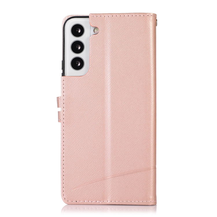 For Samsung Galaxy S22+ 5G Cross Texture Horizontal Flip Leather Phone Case(Pink) For Samsung Galaxy S22+ 5G Cross Texture Horizontal Flip Leather Phone Case(Pink)