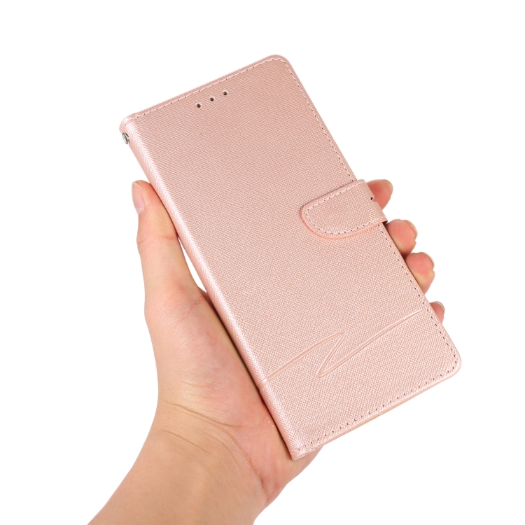 For Samsung Galaxy S22+ 5G Cross Texture Horizontal Flip Leather Phone Case(Pink) For Samsung Galaxy S22+ 5G Cross Texture Horizontal Flip Leather Phone Case(Pink)